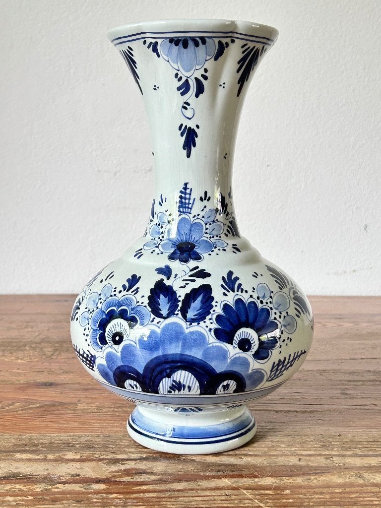 Vaas / kraagvaas - Delfts Blauw Aardewerk, Antiek en Kunst, Antiek | Keramiek en Aardewerk, Ophalen of Verzenden