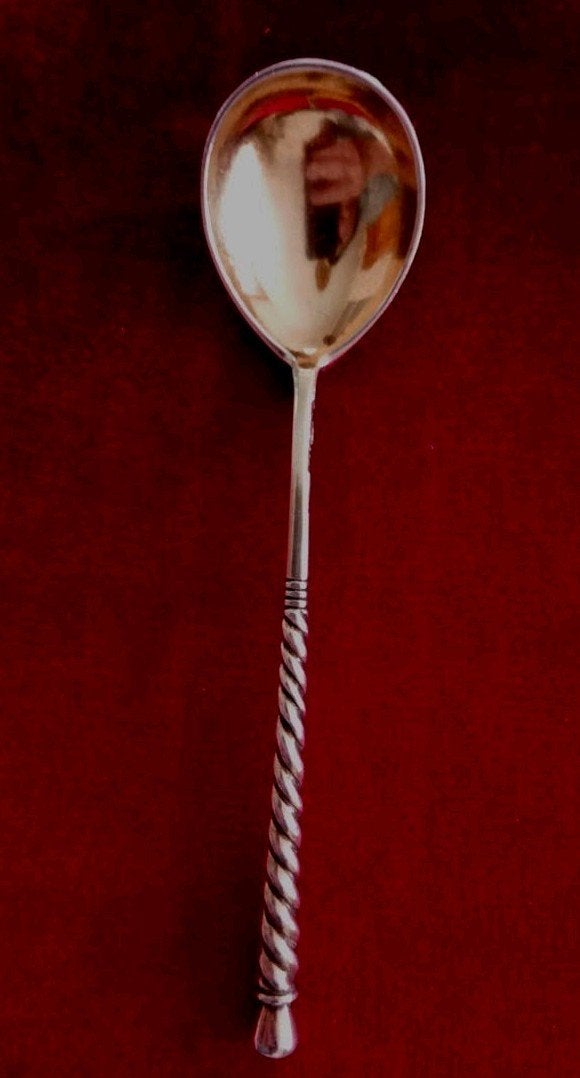 Russische zilveren zolotnik lepel, Ophalen of Verzenden, Zilver