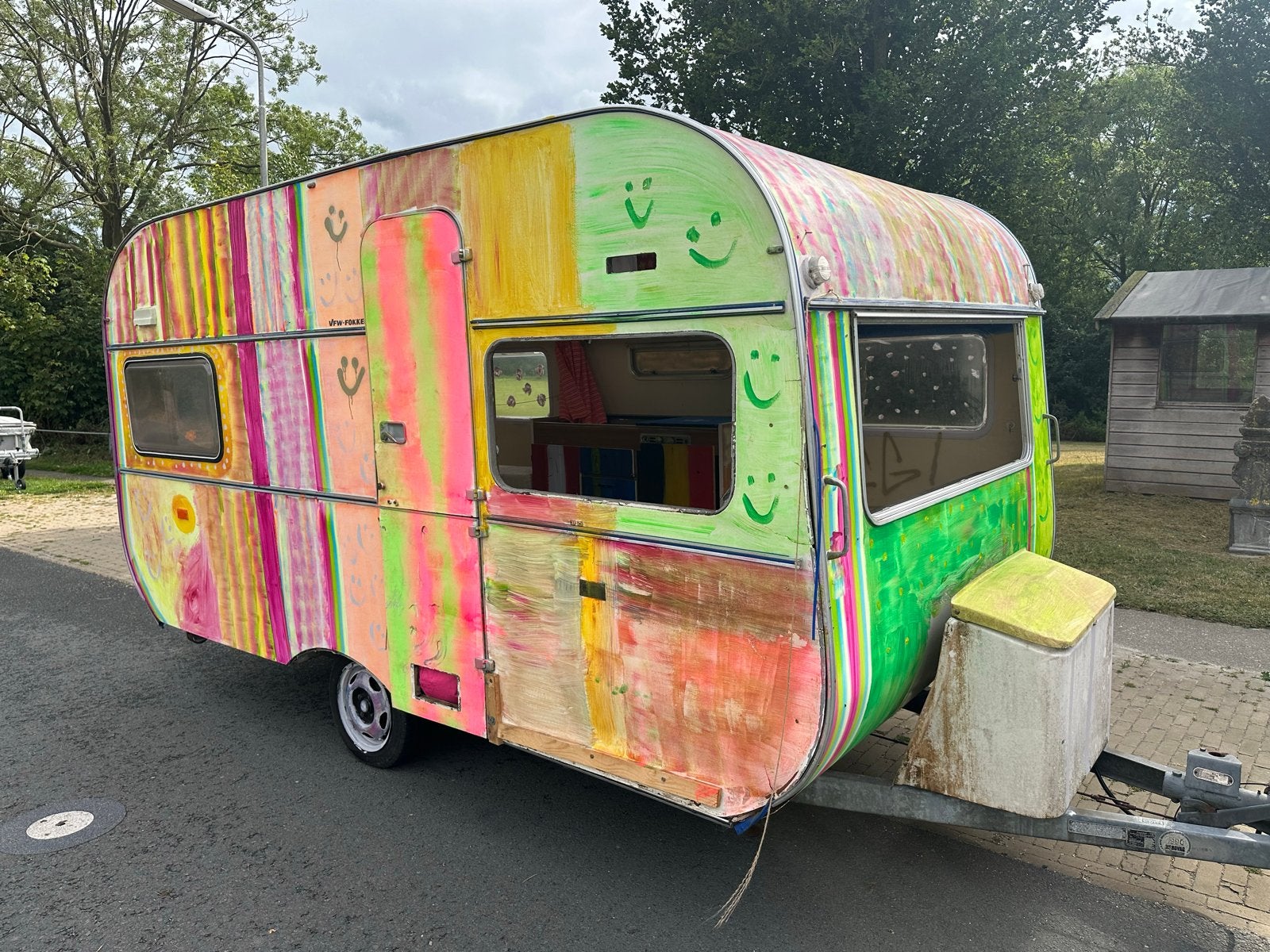 Prachtige speelcaravan voor kinderen of voor de spelweek, Caravans en Kamperen, Overige merken, Rondzit, Bedrijf, Tot 500 kg