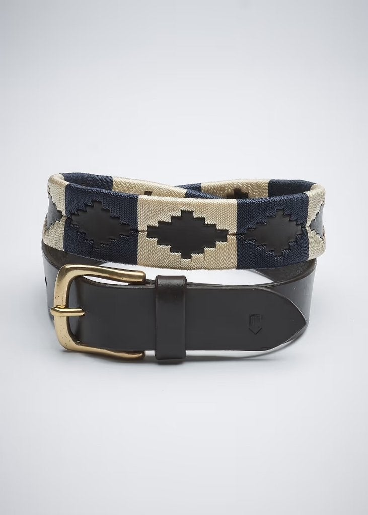 Maya Delorez Riem Donkerblauw Beige MD90 (80), Dieren en Toebehoren, Blauw, Overige typen, Ophalen of Verzenden, Zo goed als nieuw