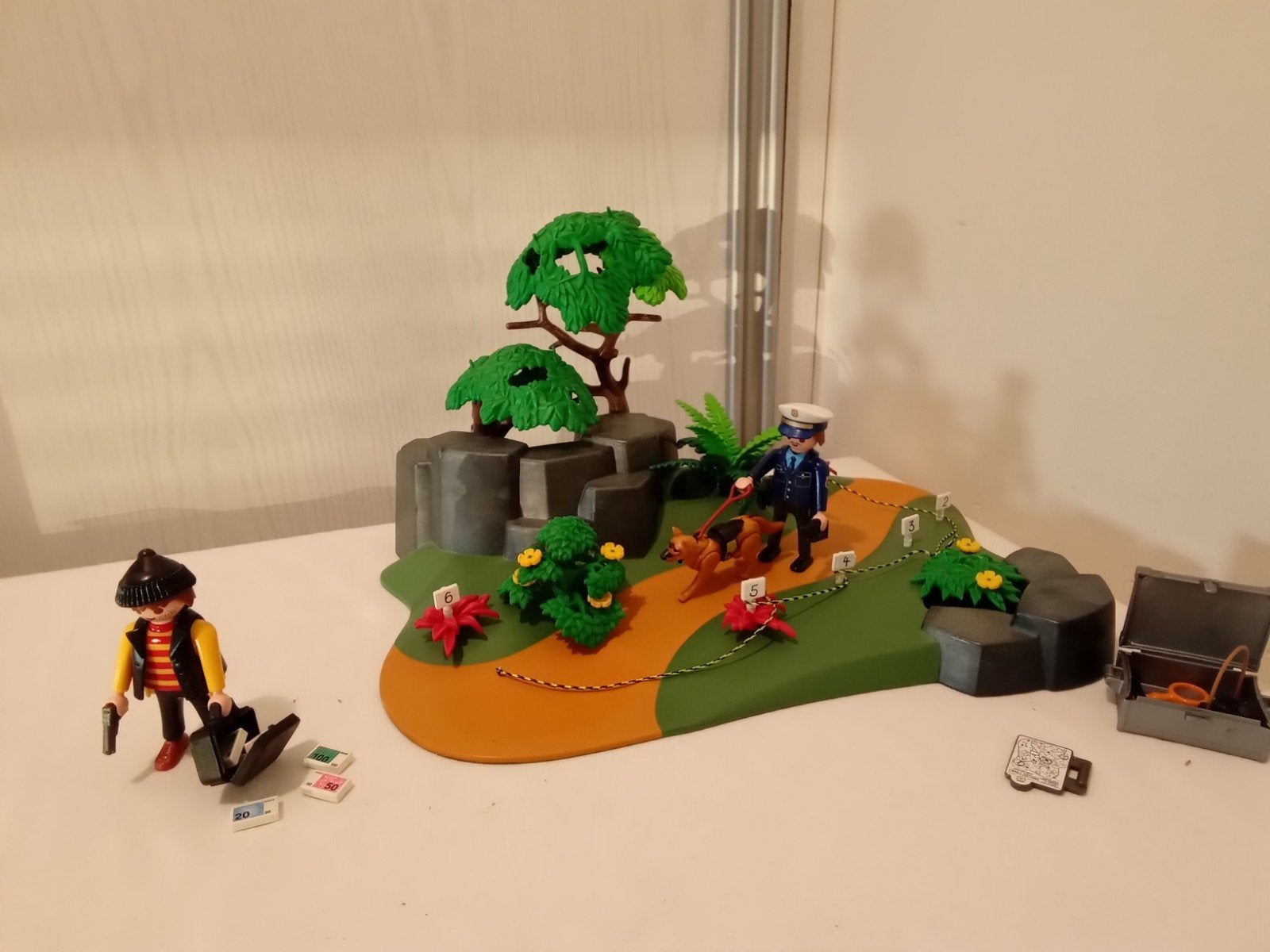 Playmobil 3136 politie sporenonderzoek compleet, Gebruikt, Complete set, Ophalen of Verzenden, City action