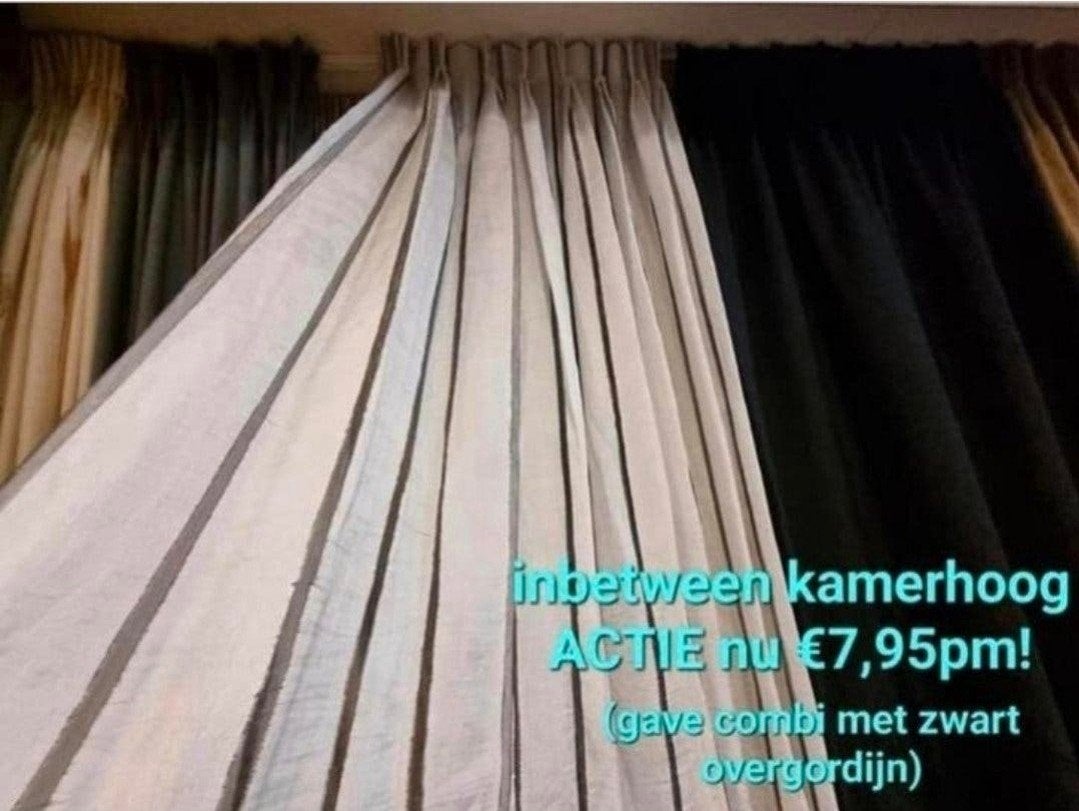 Inbetween kamerhoog €5,- per meter! Actie prijs., Huis en Inrichting, Ophalen of Verzenden, Nieuw