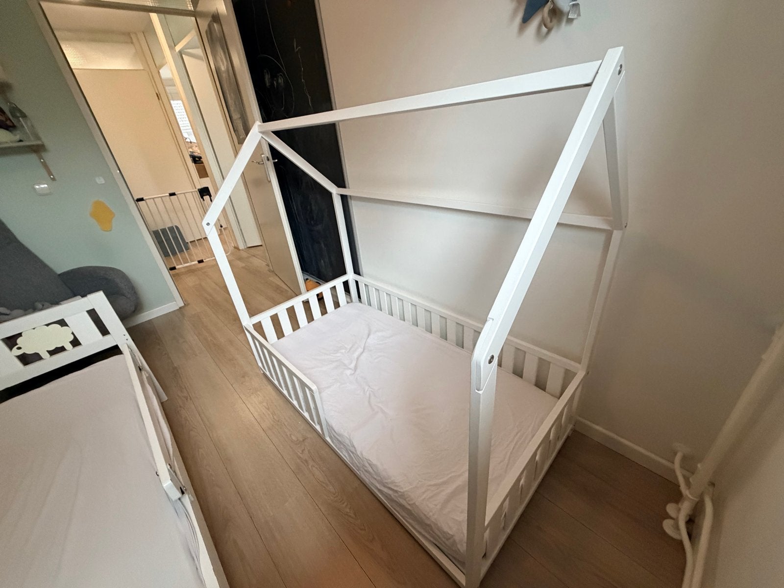 Huis bed peuterbedje laag, Ophalen, Gebruikt, 70 tot 85 cm, 140 tot 160 cm