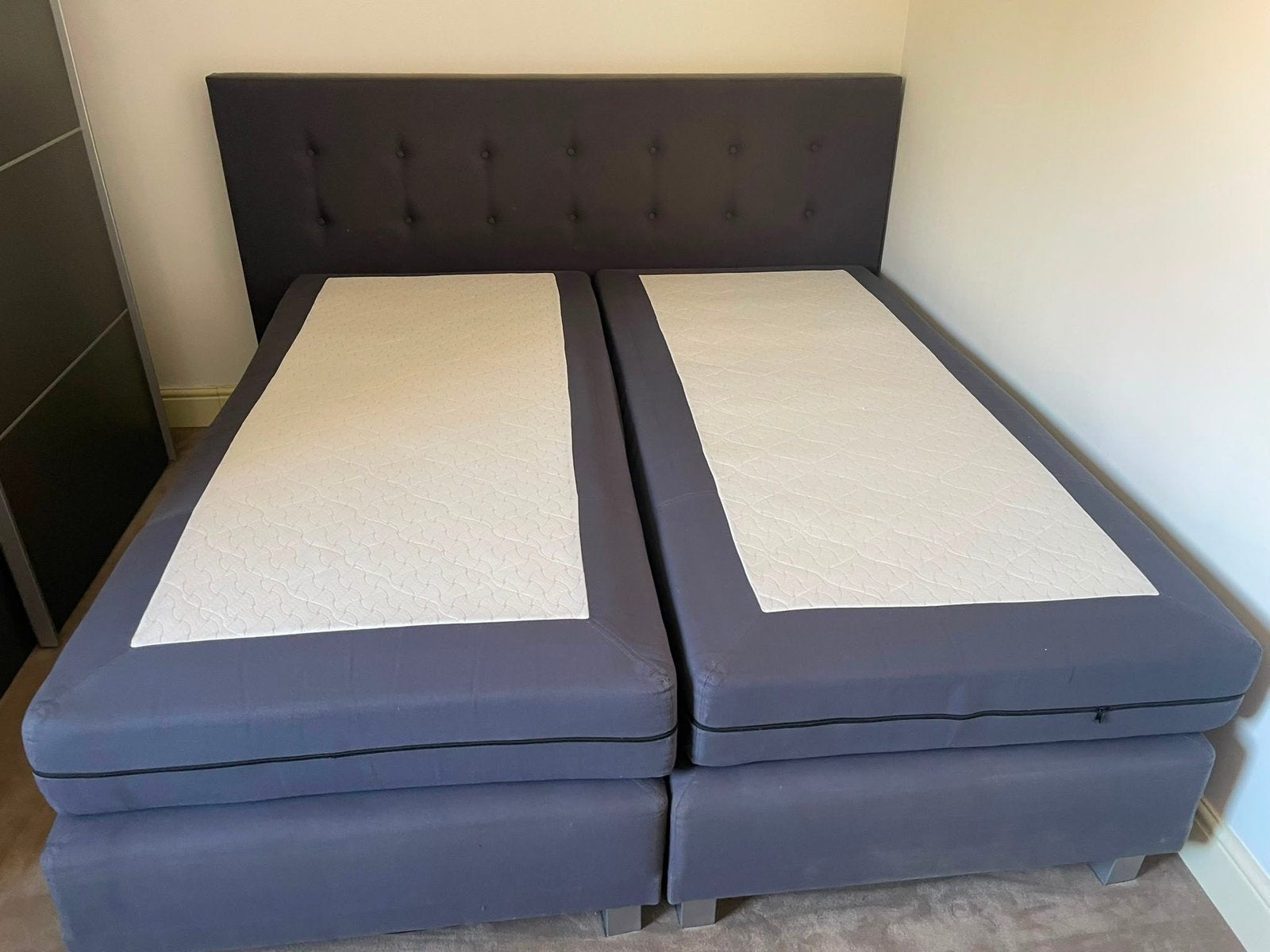 Boxspring 180 bij 200cm, Ophalen, Zo goed als nieuw, Tweepersoons, 180 cm