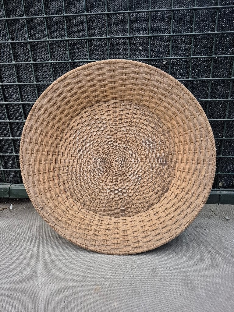 Schaal MDF hout 50 cm diameter, Schaal, Rond, Geribbeld, Ophalen of Verzenden