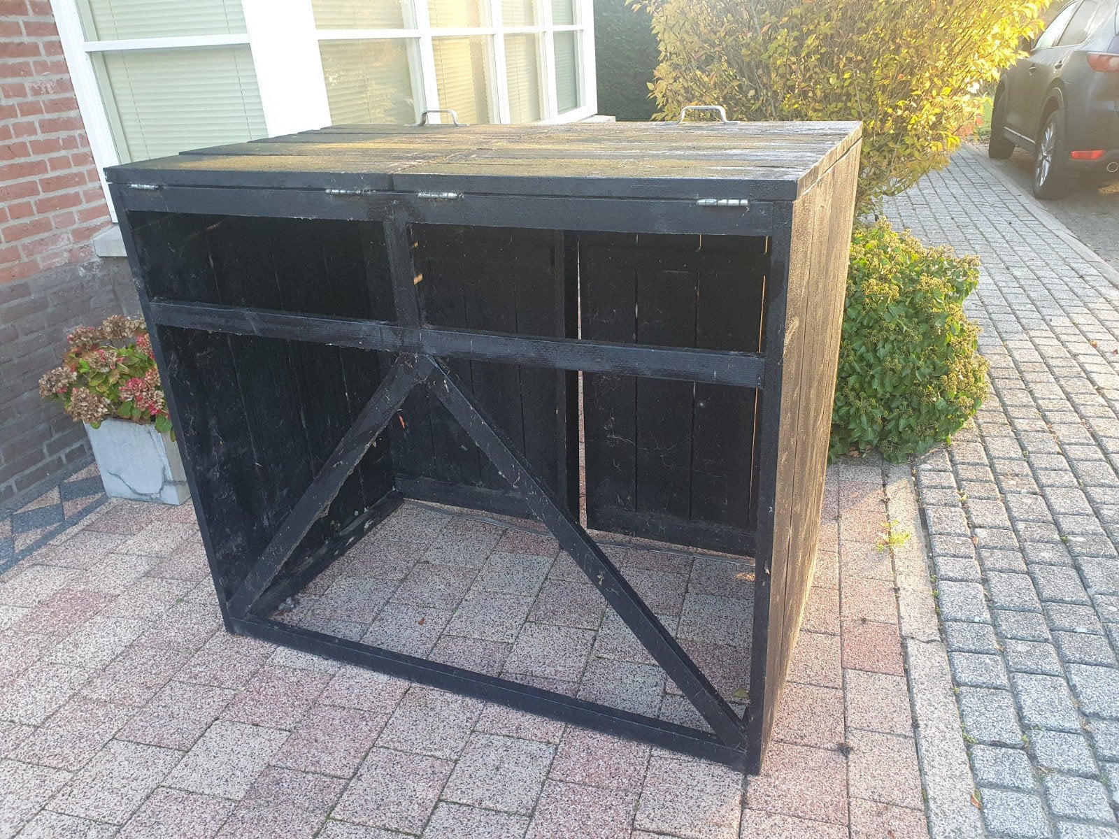 Container ombouw hout, Ophalen, Gebruikt