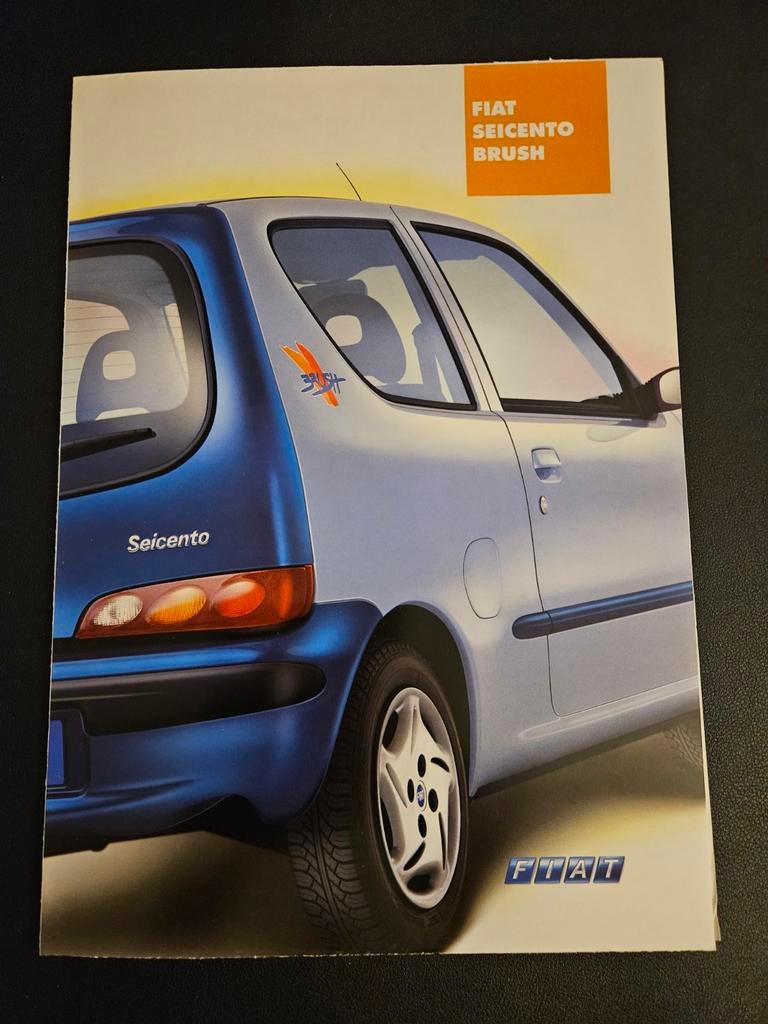 Brochure Fiat Seicento Brush 2002, Ophalen of Verzenden, Zo goed als nieuw, Overige merken