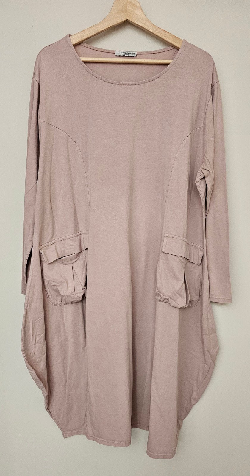 Moonshine maat 2 Leuke tuniek/jurk met zakken, Ophalen, Zo goed als nieuw, Roze, Blouse of Tuniek