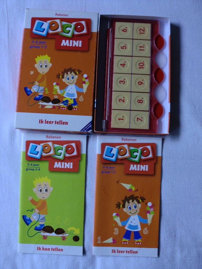 Mini Loco pakket - Rekenen (2 boekjes + 12 steens loco doos), Ophalen of Verzenden, Zo goed als nieuw, Rekenen