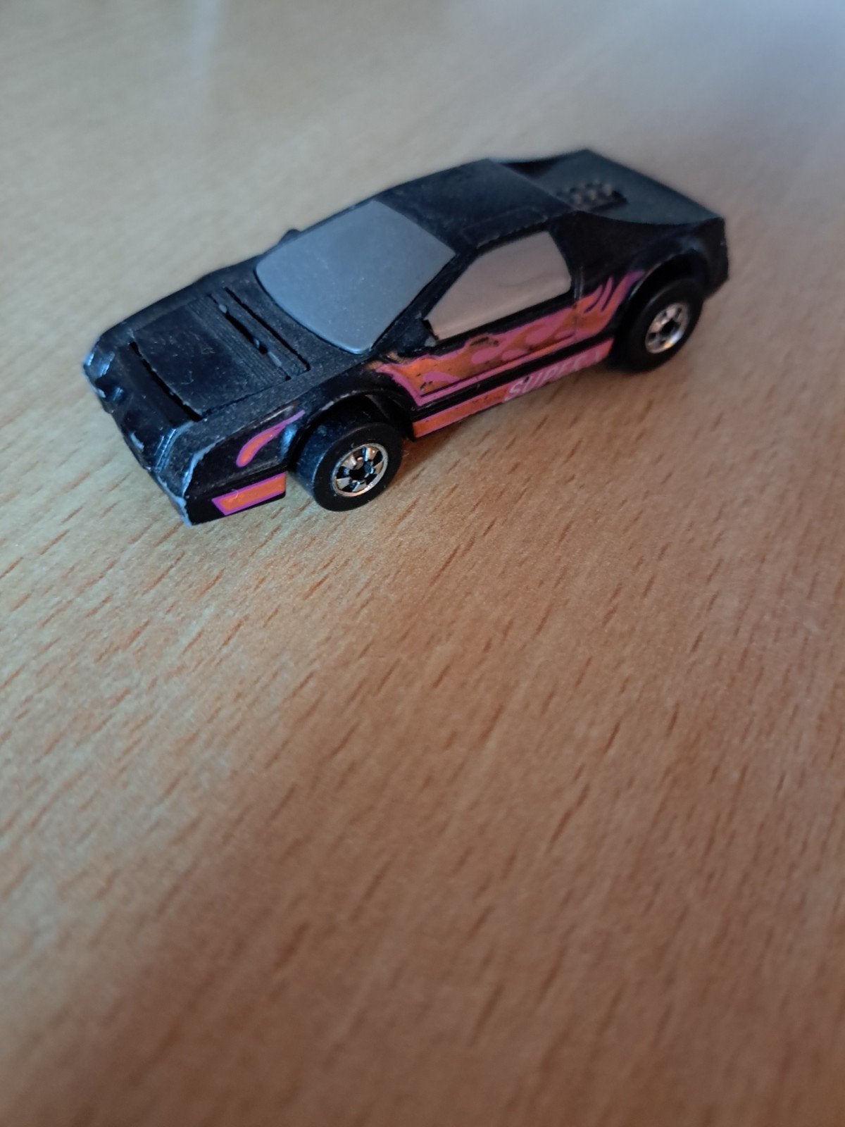 Hot Wheels Super Tuned (1983) - Zwart met vlammen, Ophalen of Verzenden, Gebruikt, Overige typen