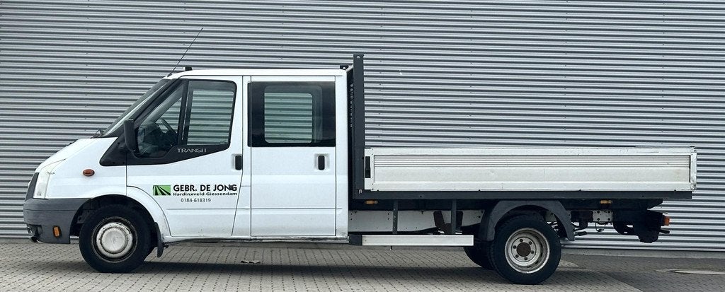 Ford Transit 350L 2.2 TDCI Ambiente EF DC Dubbele cabine RWD, Auto's, Bestelauto's, Euro 5, Gebruikt, 4 cilinders, Wit