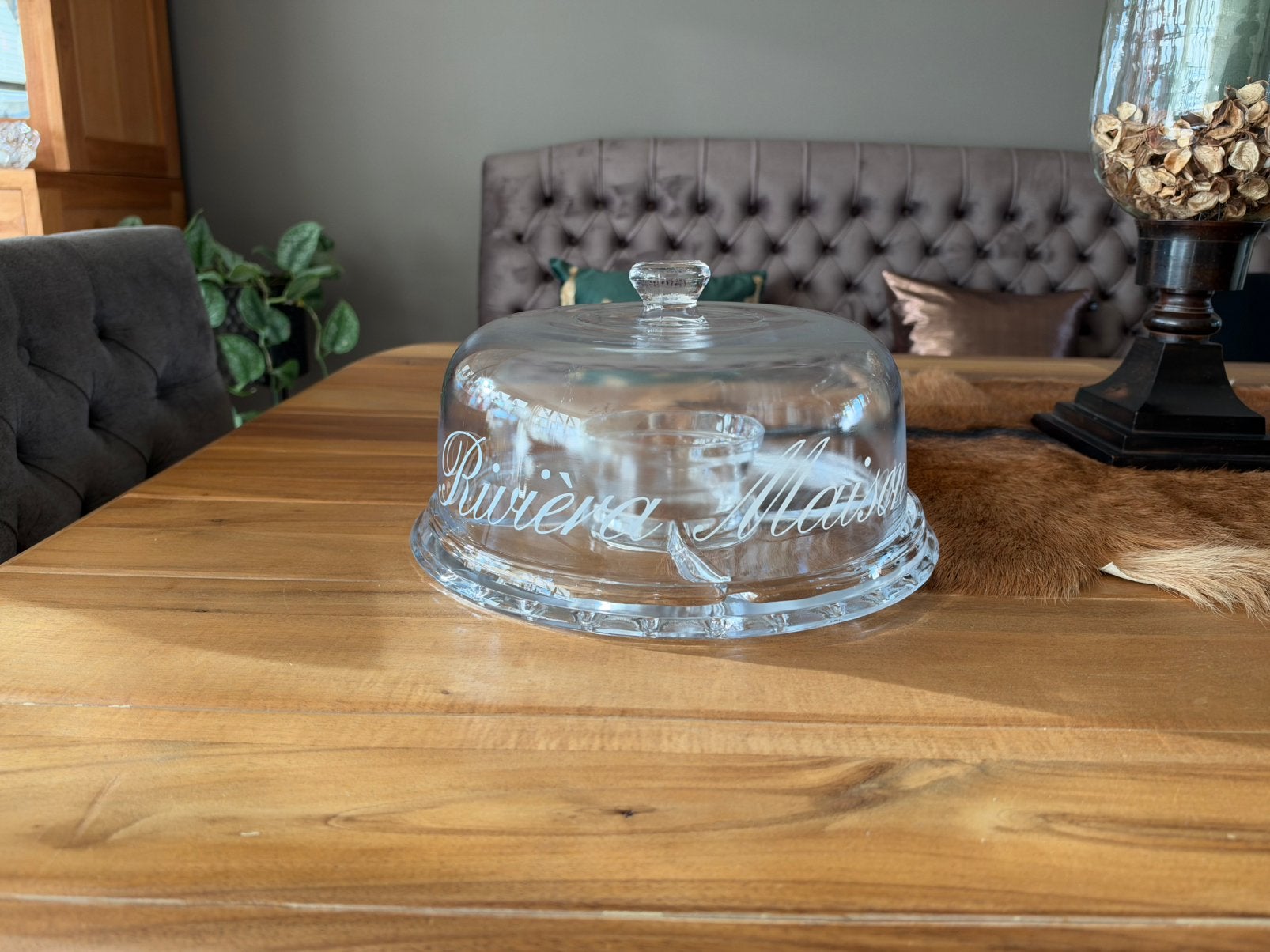 Rivièra Maison serveer / presenteer schaal stolp, Ophalen, Overige stijlen, Glas, Schaal of Schalen