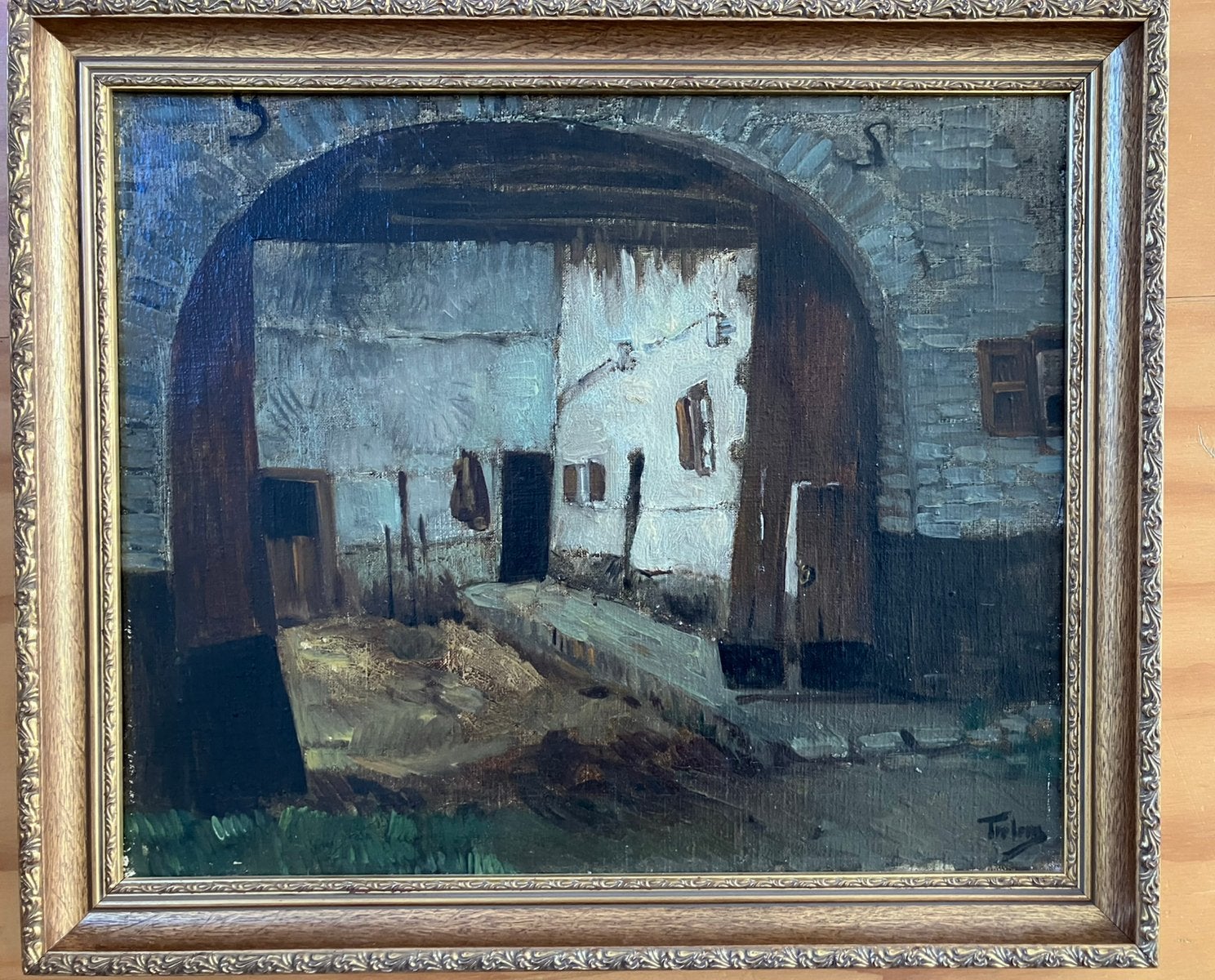 George Tielens - inkijk boerenerf Limburg, Ophalen