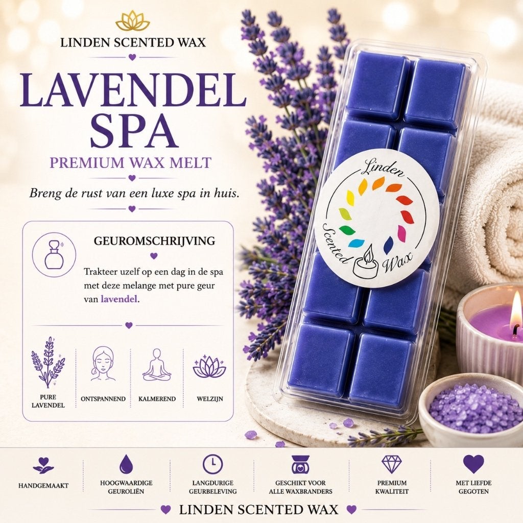 Waxmelts LAVENDEL SPA geur waxmelt snapbar handgemaakt, Huis en Inrichting, Ophalen of Verzenden, Nieuw, Was, Kaars
