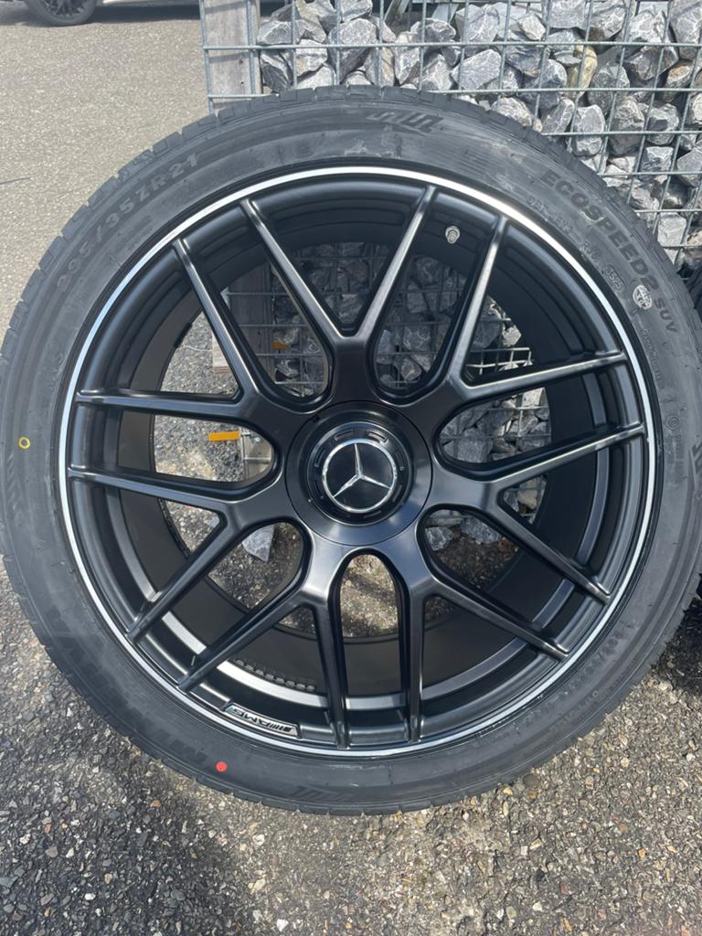 21 inch Mercedes GLC AMG velgen 5x112 + zomerbanden, Velg(en), Nieuw, Personenwagen, Zomerbanden