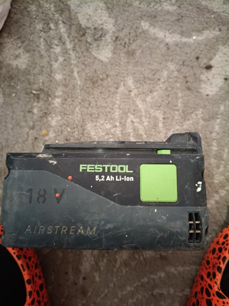 Festool 18V 5.2 Ah Li-ion AIRSTREAM Accu, Ophalen of Verzenden