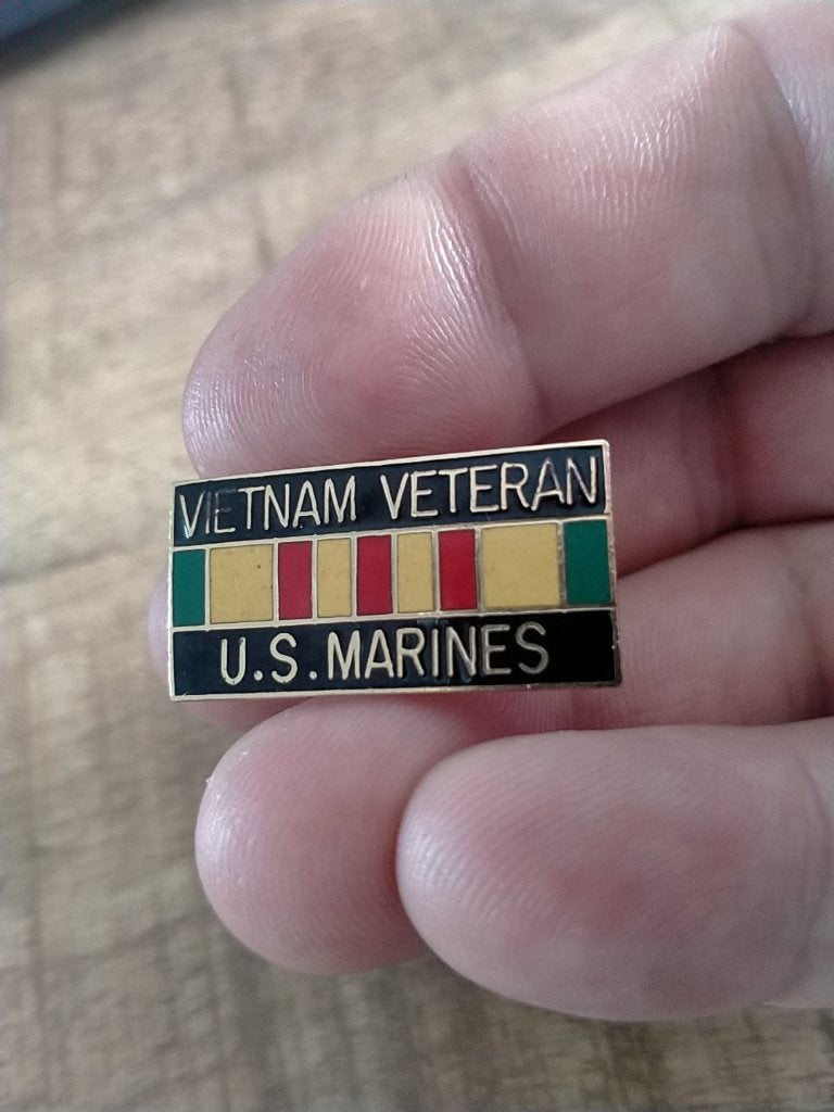 Usa , Vietnam veteran , us marines , pin, Verzenden, Marine, Amerika, Embleem of Badge