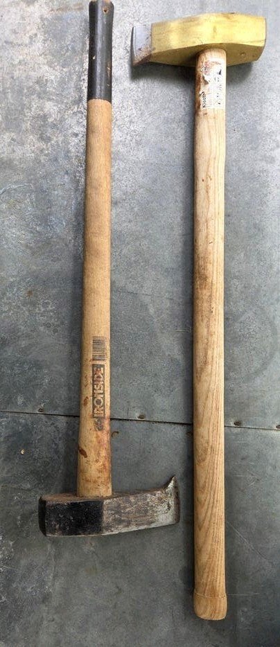 Kloofbijl en Kloofwig - Houtbewerking Gereedschap, Ophalen, Gebruikt, Hamer, Overige merken