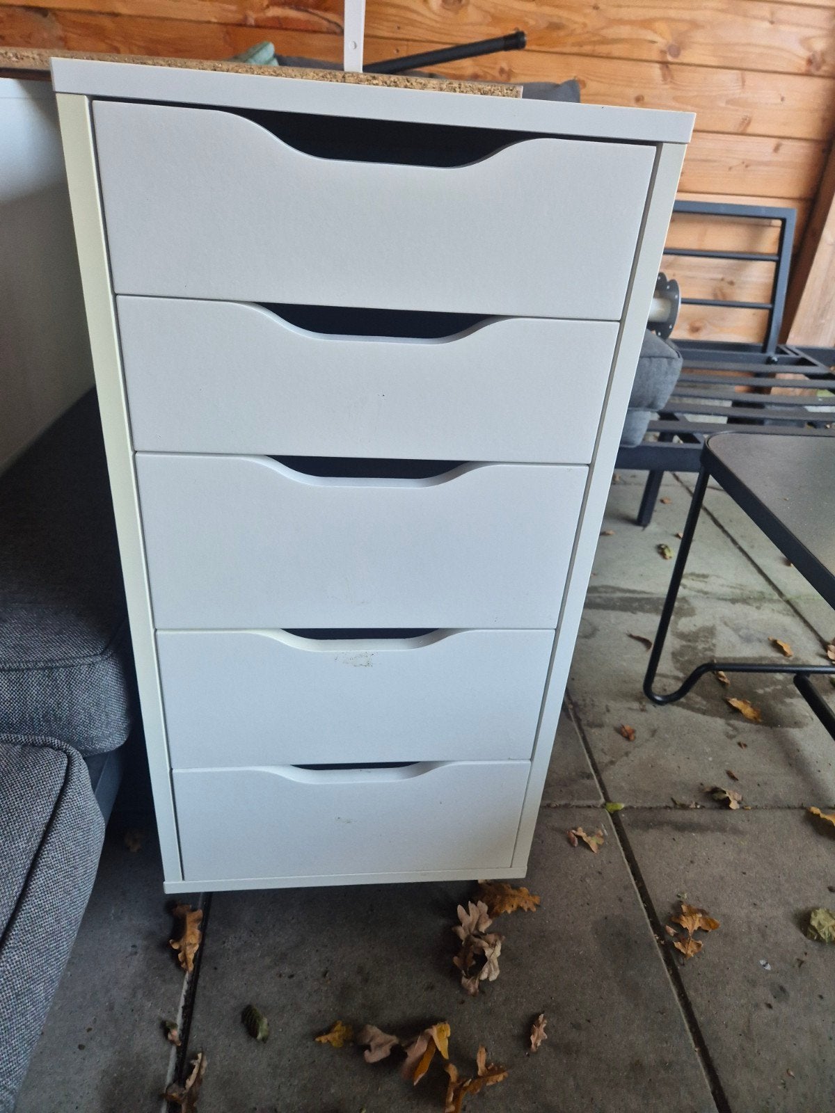 IKEA Alex ladeblok met 5 laden - Wit, Ophalen, Overige materialen, Minder dan 50 cm, Gebruikt