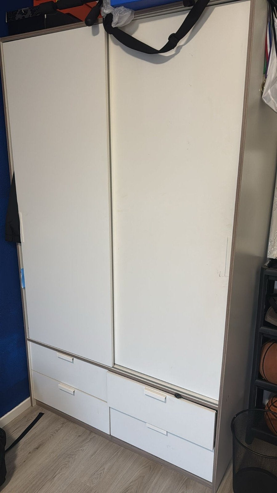 Kledingkast met schuifdeuren en lades, Huis en Inrichting, Ophalen of Verzenden