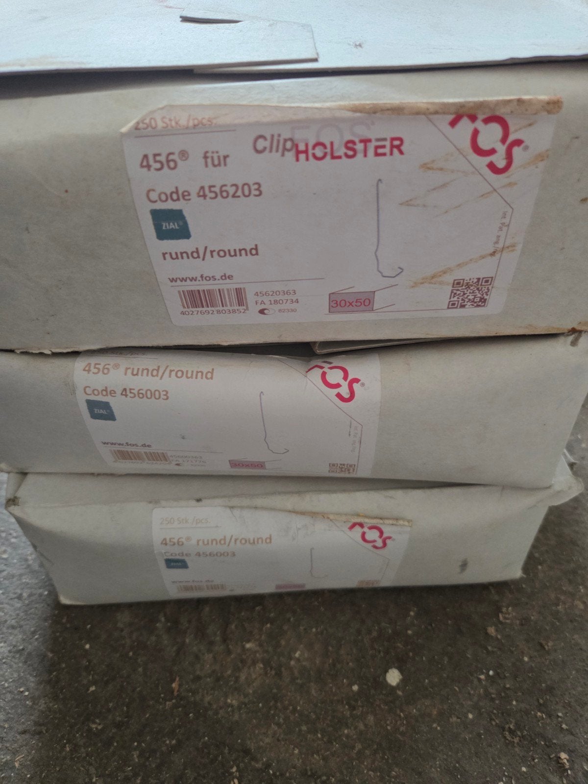 FOS Clipholster 456 rond/round - 250 stuks, Doe-het-zelf en Verbouw, Ophalen, Nieuw, Minder dan 50 mm, Overige typen