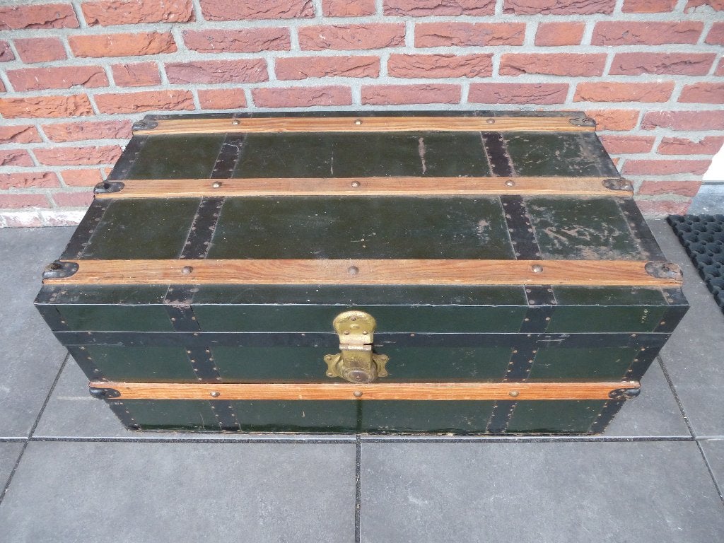 Antieke koffer / reiskoffer / kist in zeer nette staat, Overige houtsoorten, 50 tot 100 cm, Ophalen of Verzenden, Zo goed als nieuw