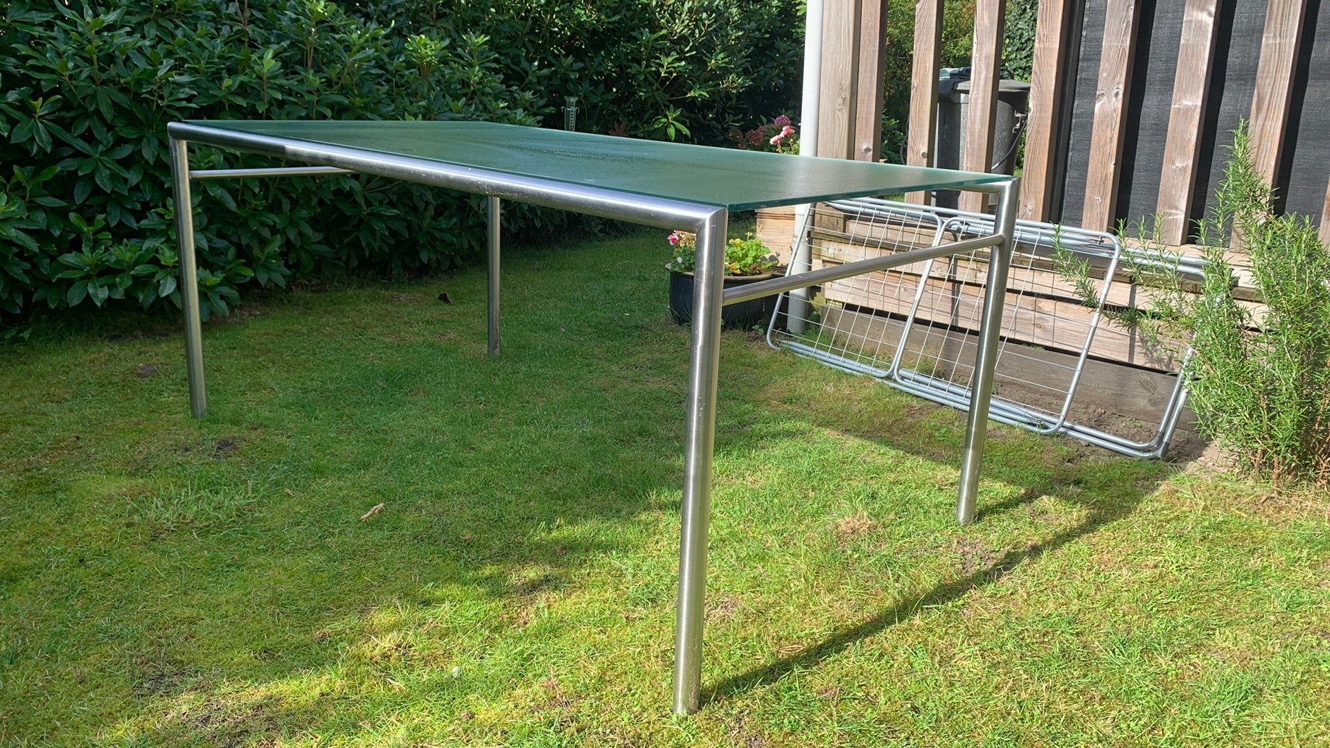 Neftys bastone eettafel 160 bij 90, Ophalen, 50 tot 100 cm, Zo goed als nieuw, Vijf personen of meer