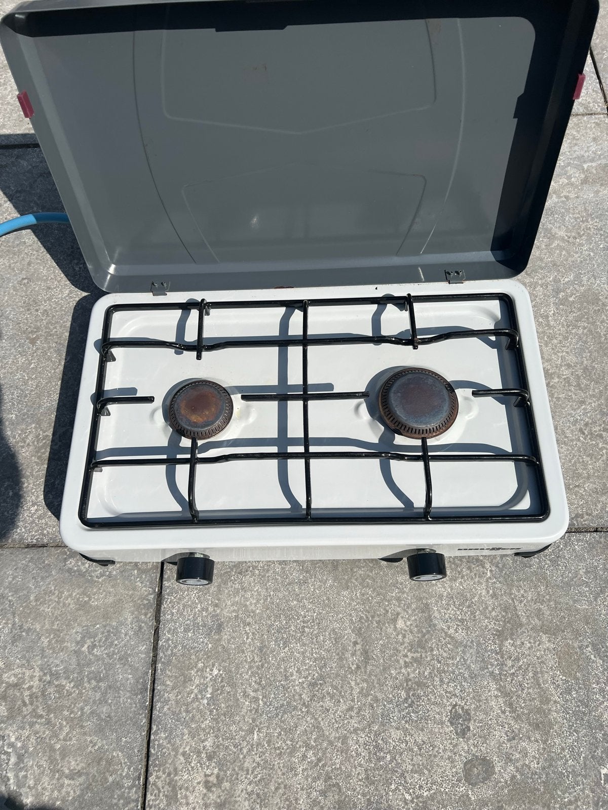 BRUNNER Camping gasstel 2 pits - Ideaal voor onderweg!, Caravans en Kamperen, Ophalen, Gebruikt