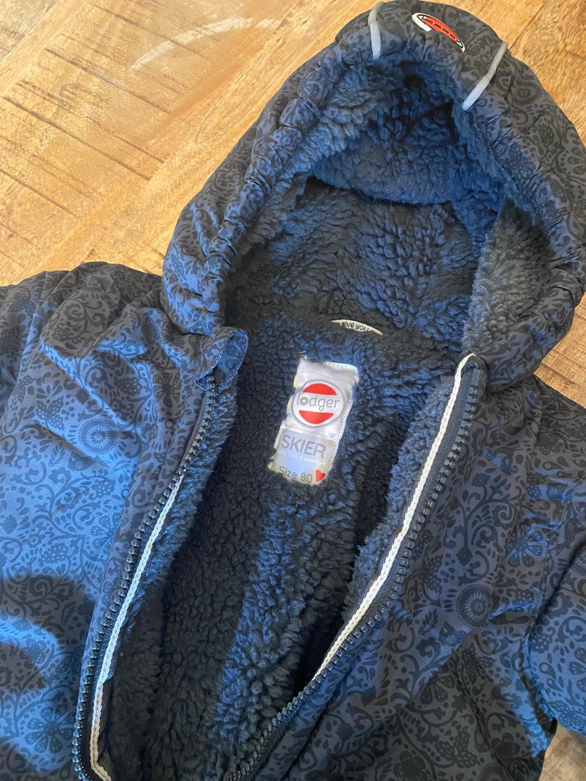 Lodger Skier Baby Jumpsuit Maat 80 - Warm en Comfortabel, Ophalen, Zo goed als nieuw, Jongetje of Meisje
