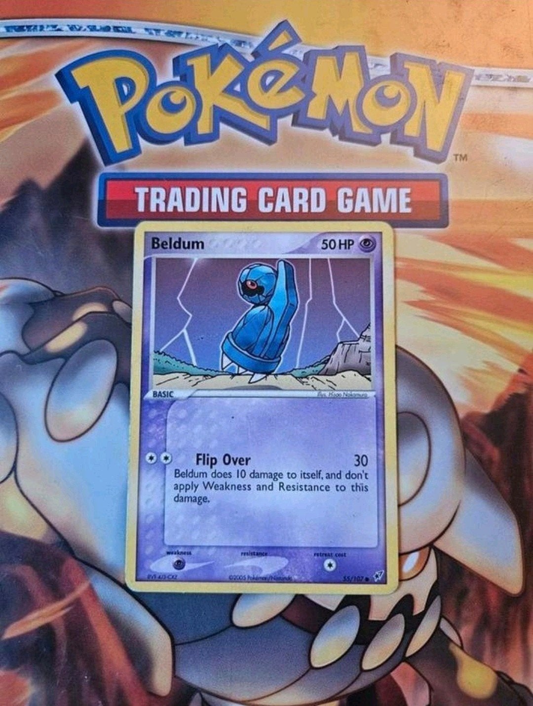 Beldum 55/107 Ex Deoxys set pokemon kaart, Ophalen of Verzenden, Gebruikt, Losse kaart