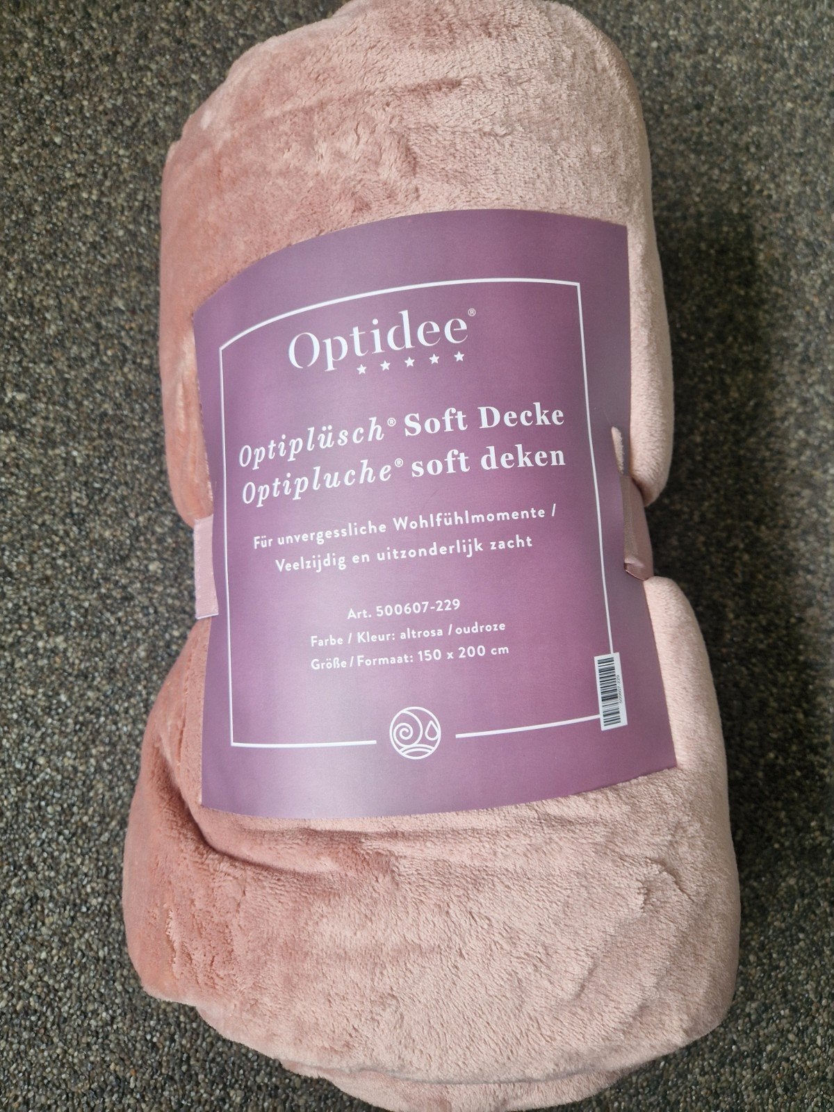 Luxe woondeken Optidee, Verzenden, Roze, 200 cm, Nieuw