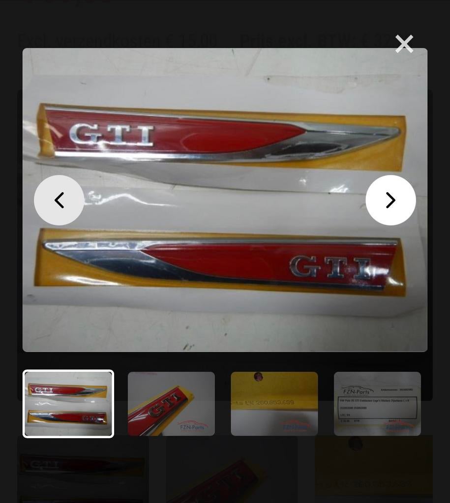 Polo gti embleem zij kant, Ophalen of Verzenden