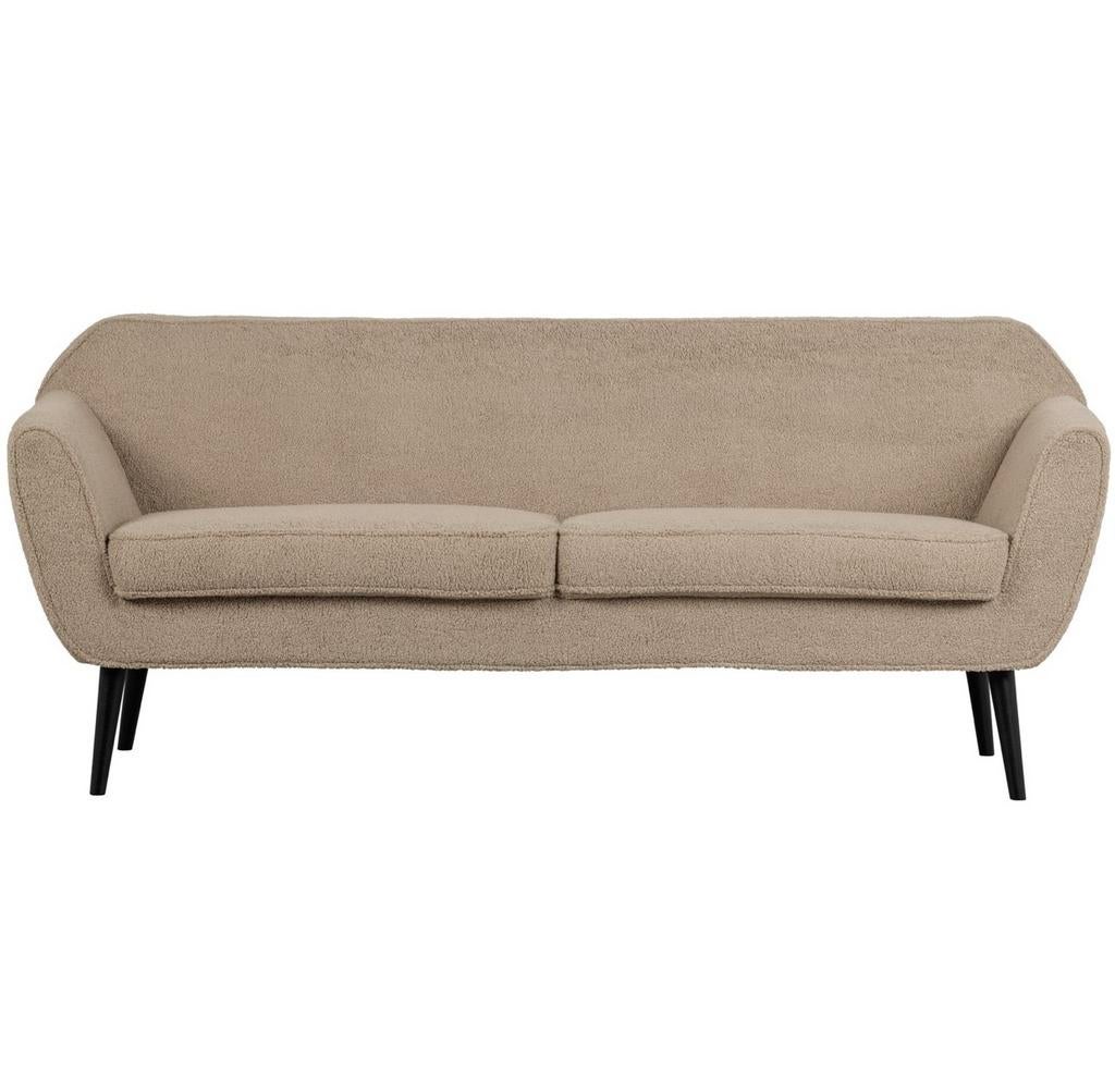 Rocco sofa teddy sand, Huis en Inrichting, Banken | Sofa's en Chaises Longues, Nieuw, Driepersoons, 150 tot 200 cm, Minder dan 75 cm