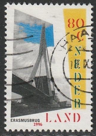 Nederland 1996 1689 Erasmusbrug, Gest Den Bosch, Postzegels en Munten, Ophalen of Verzenden, Na 1940, Gestempeld