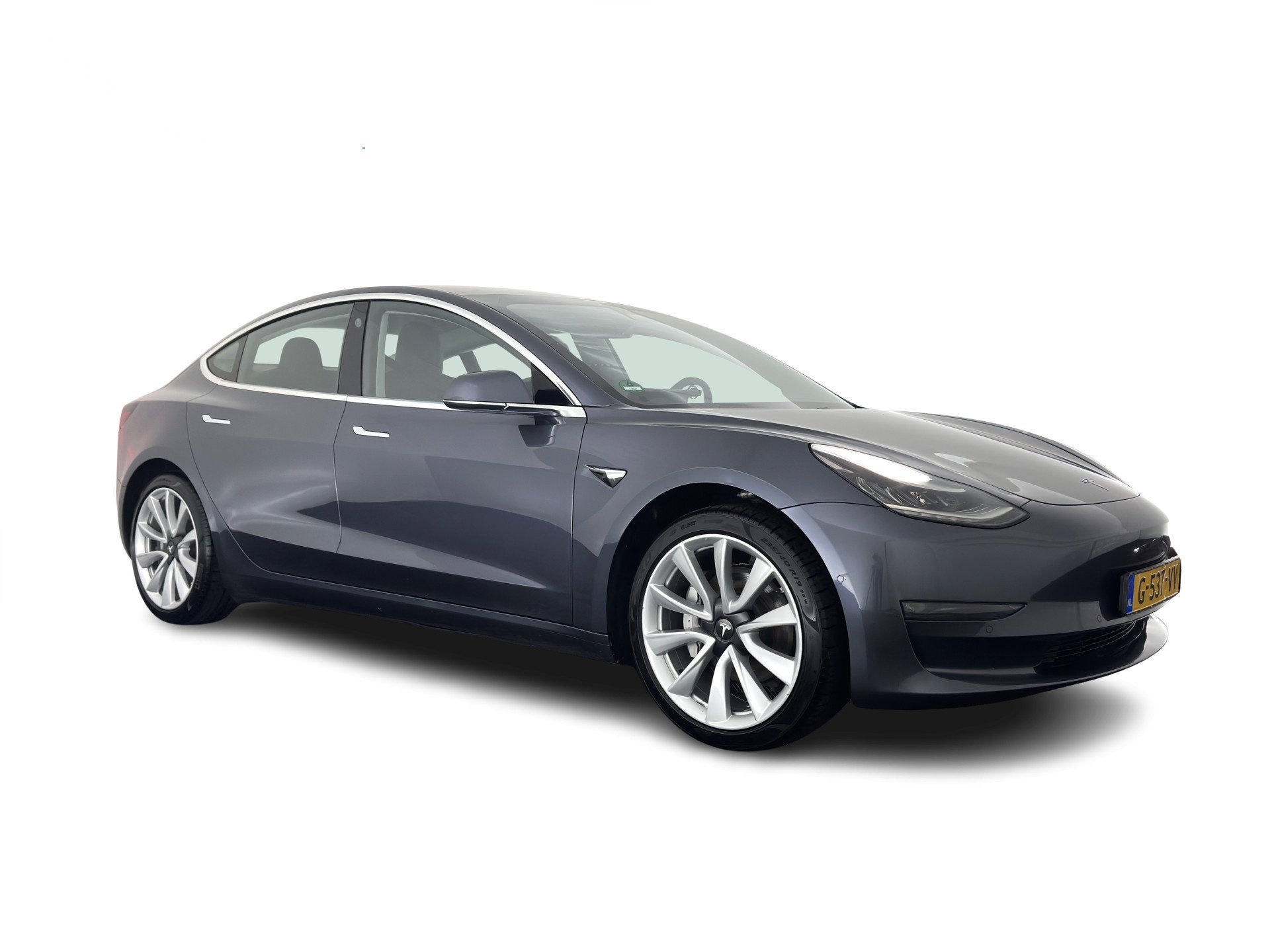 Tesla Model 3 Long Range AWD 75 kWh [3-Fase-11kW] (INCL-BTW), Auto's, Tesla, Stoelverwarming, 462 pk, 1000 kg, Zilver of Grijs