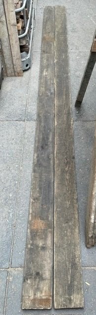2 planken, lengte 320 cm, Doe-het-zelf en Verbouw, Ophalen, Gebruikt, Minder dan 25 mm, Plank