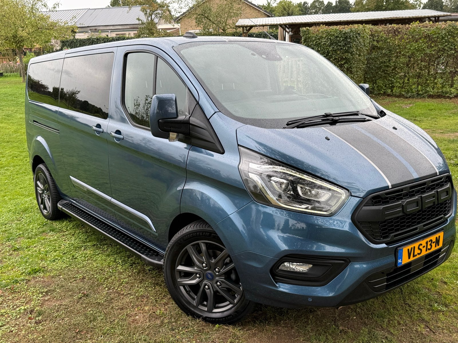 Ford Transit Custom Platinum Edition  2021 Dubbele Cabine, Auto's, 1995 cc, 129 pk, Blauw, Diesel