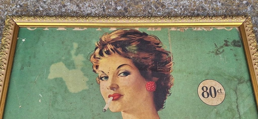 Originele vintage reclame voor Caballero sigaretten🚬, Ophalen, Reclamebord, Gebruikt, .