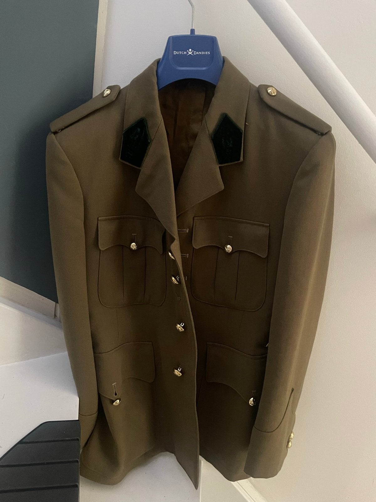 Vintage Militair Uniform Jas - Landmacht, Verzamelen, Militaria | Algemeen, Ophalen, Landmacht, Nederland, Kleding of Schoenen