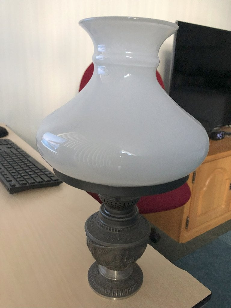 Kosmos brenner Tinnen Olielamp, Antiek en Kunst, Antiek | Lampen, Ophalen