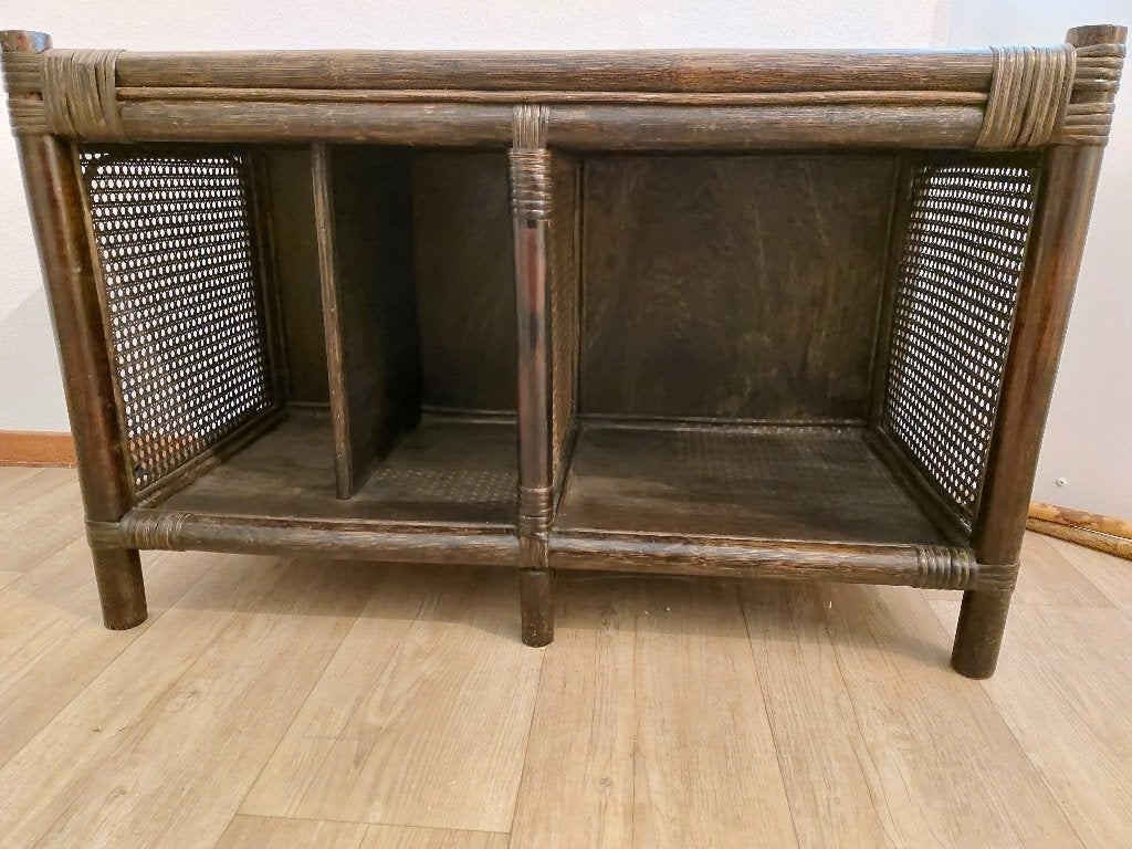 Manouhouten dubbel kastje/TV meubel/ gangkastje etc., Ophalen, Gebruikt, Minder dan 150 cm, Minder dan 100 cm