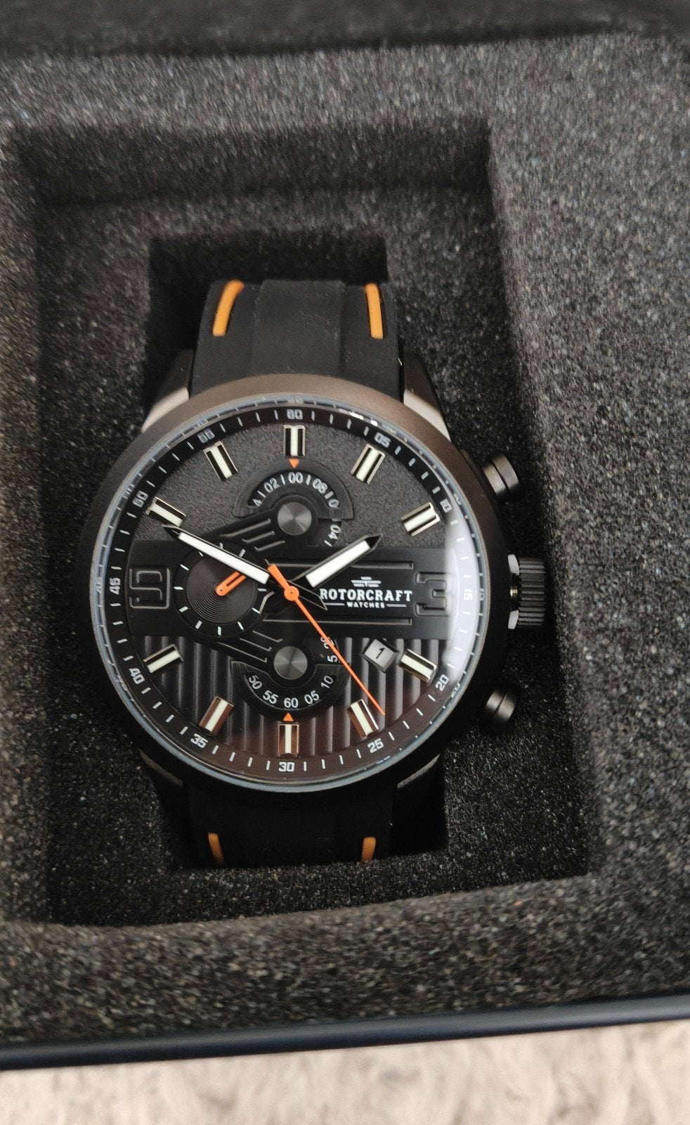 Rotorcraft horloge, Ophalen of Verzenden, Nieuw, Zwart, Android
