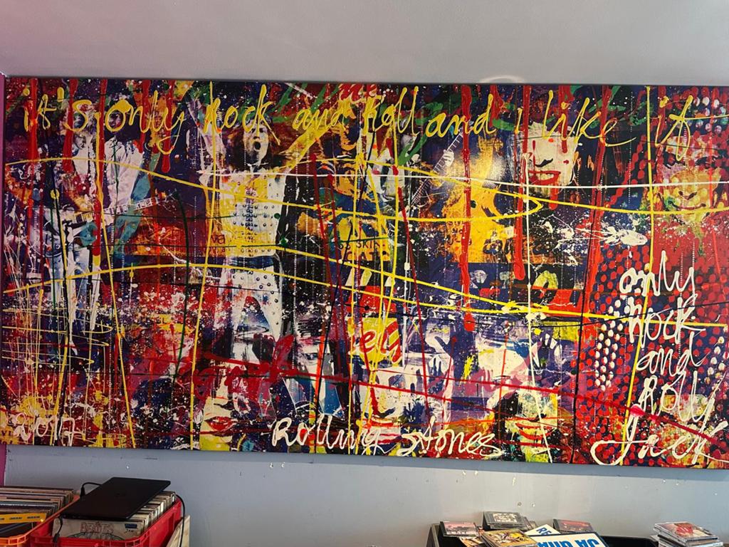 Jack Liemburg - Rolling Stones: It's Only Rock 'n Roll, Antiek en Kunst, Kunst | Schilderijen | Modern, Ophalen