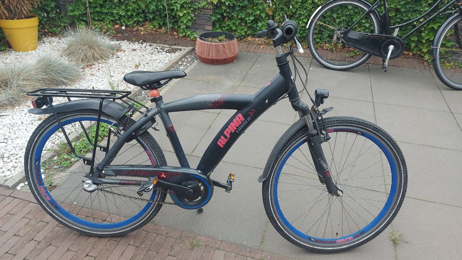 Alpina Yabber jongens fiets 26 inch Blauw, Fietsen en Brommers, Terugtraprem, Gebruikt, Versnellingen, 53 tot 57 cm
