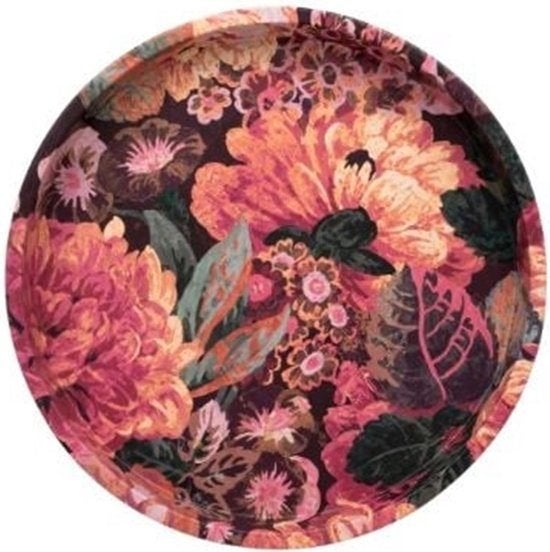Dienblad roos & pioen Ø31x3cm, Ophalen, Rond, Nieuw, Nvt