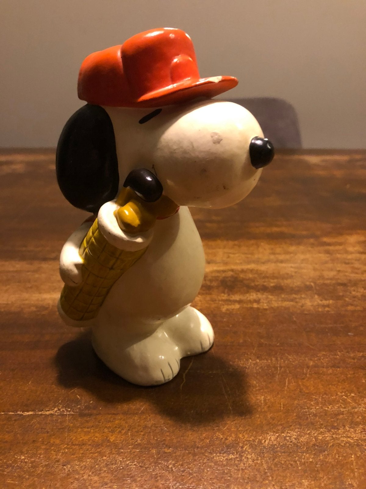 Snoopy spaarpot golfer (1966), Verzamelen, Ophalen of Verzenden, Gebruikt, Strip- of Tekenfilmfiguur