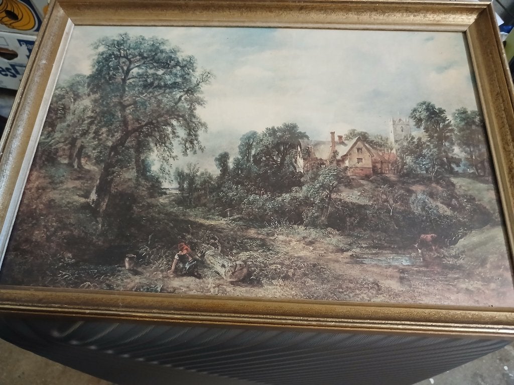Schilderij, Ophalen, Achter glas, Landschap
