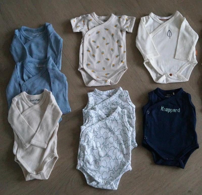 8 overslagrompers van Prenatal en Zeeman maat 44 / prematuur, Kinderen en Baby's, Babykleding | Prematuur, Nacht- of Onderkleding