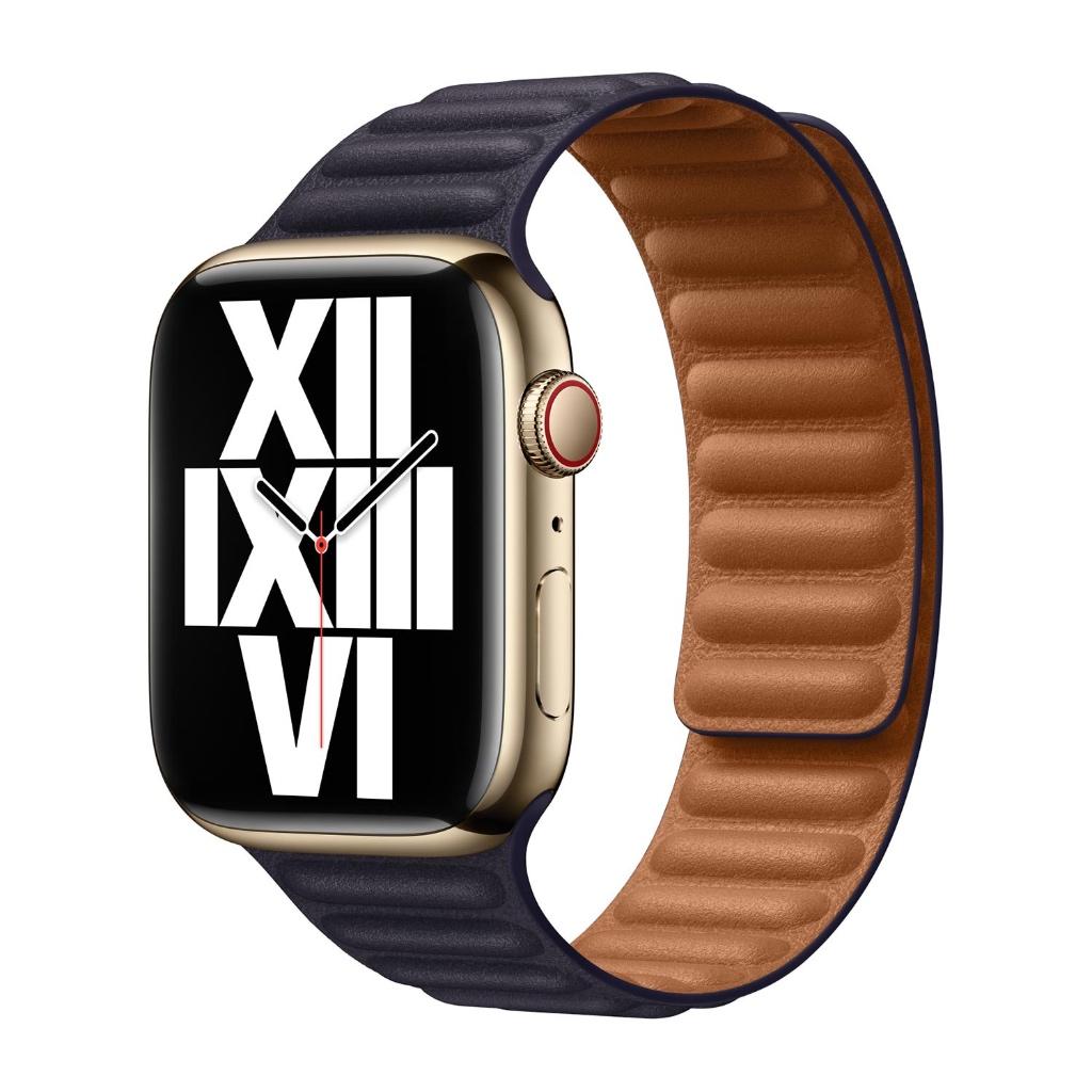 Apple Watch Leather Link Ink S/M, Telecommunicatie, Wearable-accessoires, Nieuw, Bandje, Ophalen of Verzenden