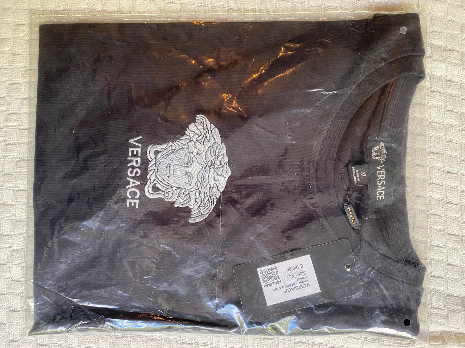 Versace t-shirt, Kleding | Heren, T-shirts, Verzenden, Nieuw, Zwart